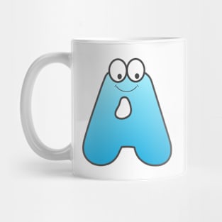 letter A blue Mug